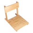 thumbnail image 4 of Tatami Chair, Inbuilt Screw Tilt Backrest Japanese Legless Chair Back Support Phyllostachys Pubescens  for Bedroom for Balcony Wood Color,Walnut, 4 of 7