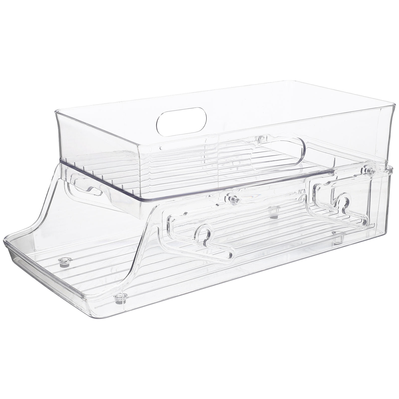 UPOUART Double Layer Can Organizer Rack, Beverage Storage Shelf for Kitchen, Fridge, Home & Restaurant, 1 Set