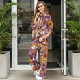 thumbnail image 3 of Garronmavis Womens 2 Piece Sweatsuits Sets Hippie Floral Hoodie Womens Sweat Set Two Piece Hoodies and Wide Leg Sweatpants with Pockets, Size L, 3 of 6