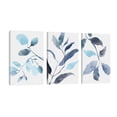 thumbnail image 1 of Cuadro Decorativo Canvas Revolution Set De 3 Cuadros 25x38 cm Vertical Hojas Azul Pastel, 1 of 5