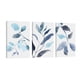 thumbnail image 1 of Cuadro Decorativo Canvas Revolution Set De 3 Cuadros 25x38 cm Vertical Hojas Azul Pastel, 1 of 5