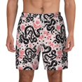 thumbnail image 3 of Uemuo Black Snake Pattern Mens Swim Trunks Quick Dry Board Shorts with Mesh Lining, Stretch Beach Shorts Quick Dry No-Chafing Board Shorts-3X-Large, 3 of 9