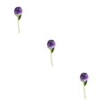 thumbnail image 3 of Baohd 1/2/3/5 10pack/lot Realistic Appearance Artificial Flower For Party Decor And Home Decor Purple 3PCS, 3 of 6