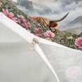 thumbnail image 4 of Erosebridal Highland Cattle Duvet Cover Set, Chic Butterfly Flower Bedding Full, Reversible 3pcs 1 Duvet Cover and 2 Pillowcases (No Comforter), 4 of 6