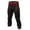 Black red line, variant on Men's Sports Compression 3/4 Pants Cool Dry Base Layer Active Tights