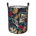 thumbnail image 1 of XMXT Collapsible Laundry Basket, Kull Snake Flower Waterproof Laundry Hamper, 40L Multicolor, 1 of 8