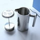 thumbnail image 5 of Cafetera de acero inoxidable con doble pared aislante y jarra para preparar café 1000ml, 5 of 9
