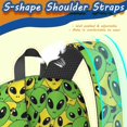 thumbnail image 5 of Alien Head Bright Green Pattern 17" School Backpacks for Teens,Waterproof Oxford Fabric,S-Shape Padded Straps for School,Travel,Hiking,Camping, 5 of 6