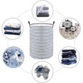 thumbnail image 3 of Panier à Linge Autoportant de 18 Pouces avec Couvercle, Panier à Linge Pliable avec Cordon, 3 of 5
