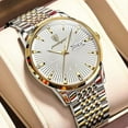 thumbnail image 2 of POEDAGAR Luxury Business Men's Watches Ultra Thin Waterproof Luminous Date&Week Stainless Steel Men Watch Quartz Male Clock Gift, 2 of 4
