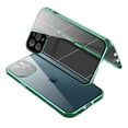 thumbnail image 1 of Compatible con iPhone 14 Pro Max, funda de vidrio templado con privacidad frontal y trasera de 360°, absorción magnética, resistente al agua, al polvo y a los golpes (verde), 1 of 8
