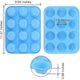 thumbnail image 2 of 12-Cup Silicone Muffin Pan, 2-pack Non-Stick Muffin Pans, Baking Mold Blue, 2 of 5