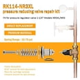 thumbnail image 2 of RK114-NR3XL Pressure Reducing Valve Repair Kit Replacement for Models NR3 and NR3XL Pressure Regulator Valves 1-1/4'', 2 of 7