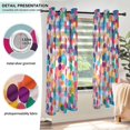 thumbnail image 3 of Yayeee Window Curtains Light Filtering 63"x42" Grommet Panel Pair Home Living Room Decor, Blue Colorful Circles, 3 of 7