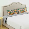 thumbnail image 3 of Yayeee Pillowcase Standard Size Set of 2 Satin Wrinkle Resistant Pillow Case, Pink Oranges, 3 of 8