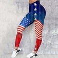 thumbnail image 1 of MKLEKYY Leggings deportivos push up para mujer, leggings estampados del Día de la Independencia para mujer, leggings de ejercicio físico, pantalones de yoga, 1 of 4