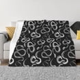 thumbnail image 1 of Balery Snake Manta de Franela con Dibujo, Lujo Ultra Suave y Cálido, Antipelusa y Resistente a las Arrugas para Cama, Sofá, Camping -50"x40", 1 of 6