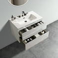 thumbnail image 2 of Bathroom Vanity | Modern Design for Bathroom Renovation | Glossy White Color & Handle - Free Design | Organizes Bathroom Items Efficiently, 2 of 6