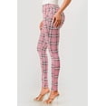 thumbnail image 5 of High Waist Sculpting Treggings With Front Pockets - Pink, White, Black Plaid, 5 of 10