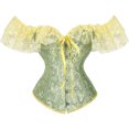 thumbnail image 1 of Corsé Top Estilo Retro Suave Transpirable Cómodo para Mascarada (Verde XXL) FLhrweasw Para estrenar, 1 of 9