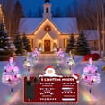 thumbnail image 2 of Outdoor Christmas Decorations Lights, 4 in 1 Artificial Christmas Tree Lights with 8 Modes, Christmas Tree Pathway Lights Outdoor Waterproof, Christmas Outside Decor for Path Garden Yard, 2 of 7