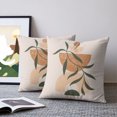 thumbnail image 2 of Boho Middle Century Pillow Covers 20x20 Set of 2, Modern Abstract Beige Boho Leaves Throw Pillow Covers Decorative Couch Cushion Cover, Microfiber Soft Square Pillowcases for Bedroom Living Room Sofa, 2 of 9
