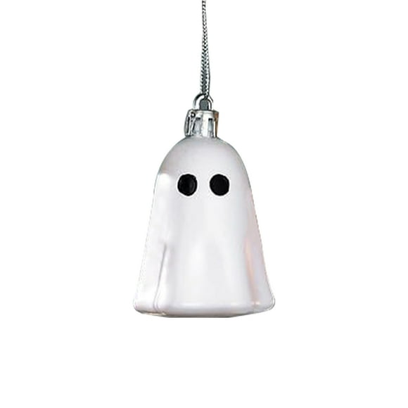 Gupgi 1/2/4 Piece Halloween Ornaments, 2.3'' White Ghost Hanging Decorations Pendants Halloween Holiday Party Decor