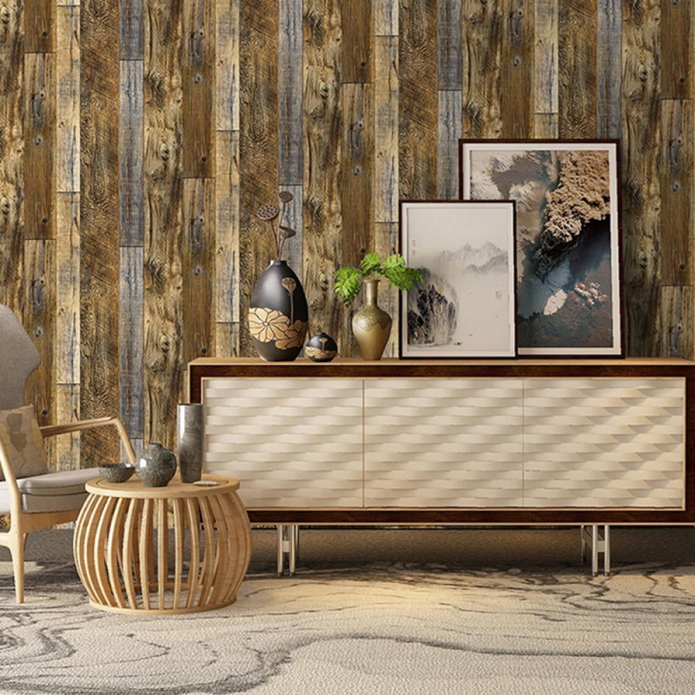 Wood Peel And Stick Wood Grain Wallpaper Shiplap Self Adhesive Wallpaper Wood Plank Wallpaper For Countertop Cabinet Shelf Drawer Wall Door Walmart Com Walmart Com