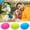3PCS-Mukticolor, variant on Rugby-Shaped Rubber Dog Ball Toy – Spiky Dog Chew Toy for Water Play & Fetch Training,Floating Heavy Duty Ball