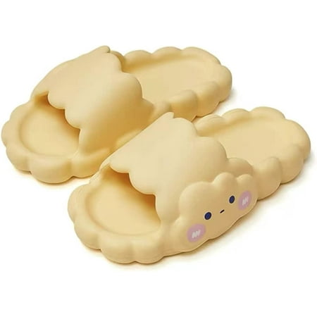 

CoCopeaunt Slippers for Women and Men Shower Bathroom Sandals Open Toe Soft Cushioned Extra Thick Non-Slip Cloud Slipper for Indoor & Outdoor