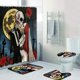 thumbnail image 2 of NEWSUYAA - Juego de cortinas de ducha con decoración de Halloween, alfombrillas antideslizantes y alfombrillas de baño, cortinas de bañera de Pesadilla antes de Navidad con 12 ganchos, decoración de, 2 of 7