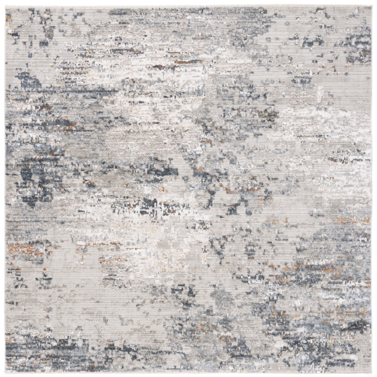 SAFAVIEH Princeton Derrick Abstract Runner Rug, Grey/Ivory, 2' x 8'