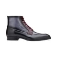 thumbnail image 4 of Belvedere Greco Black/Gray/Burgundy Ostrich Quill /Italian Leather Boots R79, 4 of 5