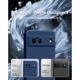 thumbnail image 4 of 3 in 1 for Google Pixel 6 Case, with 2 Pack Screen Protector, with Full Camera Cover Protection，Liquid Silicone Slim Shockproof Protective Phone Case [Microfiber Lining] (Navy Blue), 4 of 12