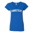 thumbnail image 2 of Wild Bobby State of Connecticut College Style Women Standard V-Neck Tee, 2 of 6
