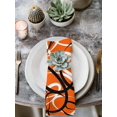thumbnail image 2 of Orange Geometric Cloth Napkins Set of 6 Reusable Dinner Napkins, Black White Striped Abstract Lines Art Cocktail Napkin Washable Table Napkins for Wedding/Holiday Party/Baby Shower 20"x20", 2 of 7