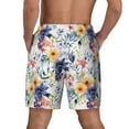 thumbnail image 4 of Uemuo Lilies Flowers Pattern Mens Swim Trunks Quick Dry Board Shorts with Mesh Lining, Stretch Beach Shorts Quick Dry No-Chafing Board Shorts-3X-Large, 4 of 9