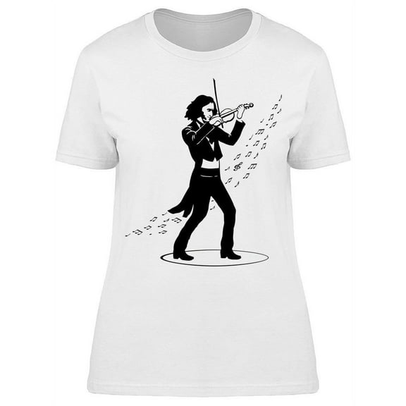Violinist. Sketch T-Shirt Women -Image by Shutterstock, Female Medium