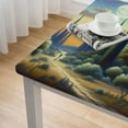 thumbnail image 5 of WYYP Villa, Cypresses, Serene Landscape Square Tablecloth 100% Polyester Fiber 46*46, 5 of 8