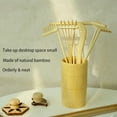 thumbnail image 4 of Zen Garden Rake Stamp Tools - Meditation Rock Sand Garden Accessories – Office Desktop Mini Zen Gifts for Man Women Bamboo Rakes Holder Brusher Spoon Figurines, 4 of 9