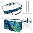 thumbnail image 4 of Peacock Laundry Bag, Collapsible Bucket, Storage Basket - Reusable, Foldable, Large Capacity Oxford Cloth Storage Bin, 4 of 7