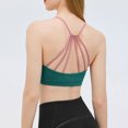 thumbnail image 3 of Aayomet Woman Bras With String Shockproof Running Fitness Underwear High Neck Bras (Green, L), 3 of 4