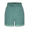 thumbnail image 6 of Byworldtasic Womens Shorts Womens Y2K High Waisted Linen Dressy Casual Pleated Wide Leg Summer Shorts with Elastic Waist, 6 of 7
