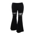 thumbnail image 2 of CNKOO Femmes Pantalons Stretch Slim Fit Long en Patchwork Transparent, 2 of 6