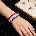 thumbnail image 4 of 3 Piece Elegant Stackable Bangle Independence Day Featuring Patriotic Colors And Bohemian Charm, 4 of 9