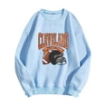 thumbnail image 2 of Football Team City Sweatshirts for Women Fall Winter Long Sleeve Crewneck Football Graphic Sweatshirt Pullover Tops, 2 of 4