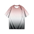 thumbnail image 4 of Yigetop T Shirts for Man, Men Ombre Crew Neck T Shirt Short Sleeve Regular Fit Casual Soft Tee Tops, Black, L, 4 of 8