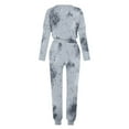 thumbnail image 5 of Frostluinai Tie Dye Print Sets for Women Two Piece Long Sleeve Crewneck Shirts Casual Sweatpants Plus Size Loose Fit Tracksuits with Pocket, 5 of 5