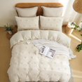 thumbnail image 4 of Funda Nórdica Queen Size Chenille Beige Cute Heart Love Textured, 4 of 8