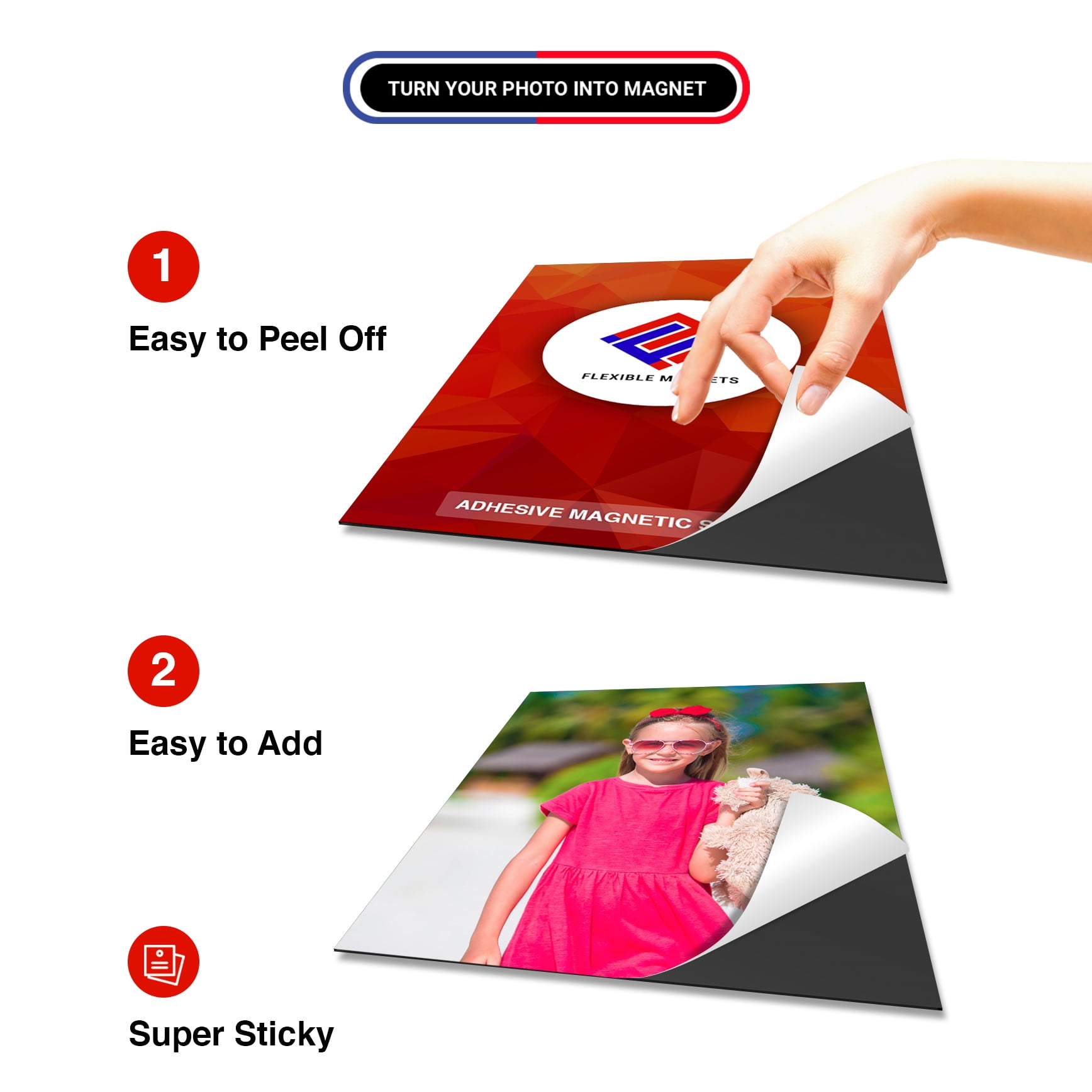 Ultimate Magnet 4 x 6 Flexible Magnet Sheets with Peel and Stick Self Adhesive Backing 20 Pack 